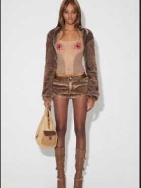 Kript Bianca Fur Shorts